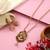 Rani & green color matte gold necklace set