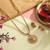 Gold color matte gold necklace set