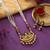 Rani & green color matte gold necklace set
