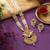 Gold color matte gold necklace set