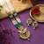 Green color matte gold necklace set