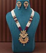 Rani color matte gold necklace set