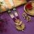 Rani & green color matte gold necklace set