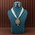 Gold color matte gold necklace set