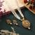 Gold color matte gold necklace set