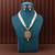 Green color matte gold necklace set