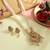 Gold color matte gold necklace set