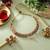 Rani & green color matte gold necklace set