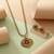 Pink matte gold necklace set