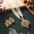 Gold color matte gold necklace set