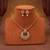 Gold color matte gold necklace set