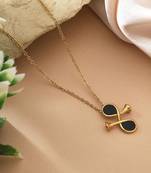 Gold color stainless steel 18k gold plated anti tarnish necklace