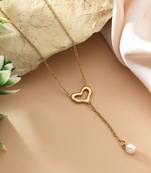 Gold color stainless steel 18k gold plated anti tarnish necklace