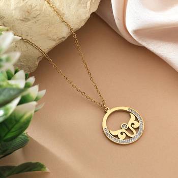 Gold color stainless steel 18k gold plated anti tarnish necklace 1