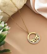Gold color stainless steel 18k gold plated anti tarnish necklace