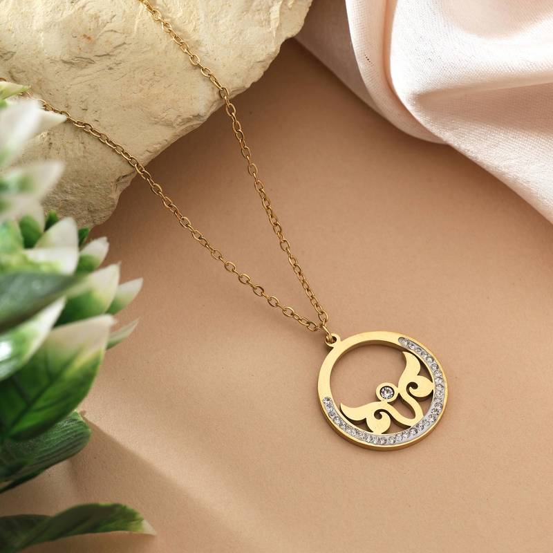 Gold color stainless steel 18k gold plated anti tarnish necklace