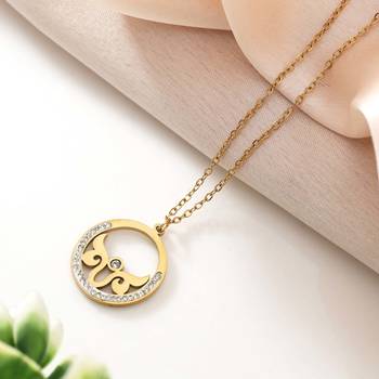 Gold color stainless steel 18k gold plated anti tarnish necklace 2