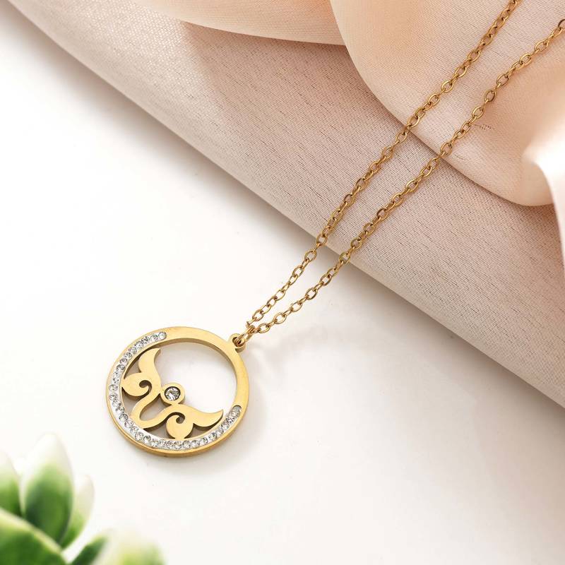 Gold color stainless steel 18k gold plated anti tarnish necklace