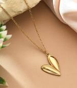 Gold color stainless steel 18k gold plated anti tarnish necklace