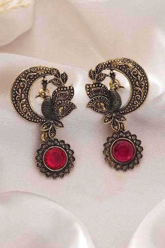 Rani color oxidised earrings