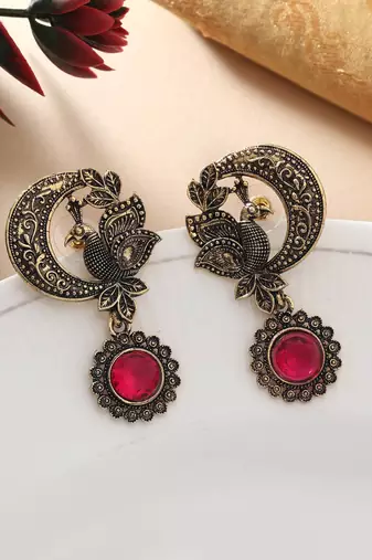 Rani color oxidised earrings