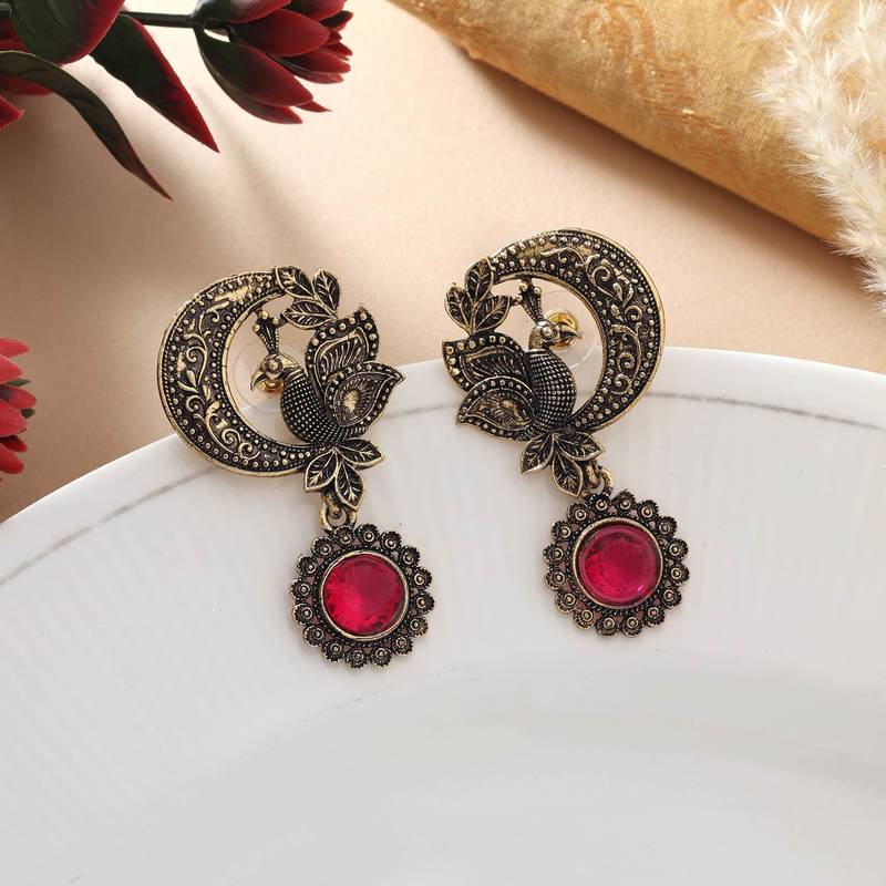 Rani color oxidised earrings