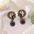 Purple color oxidised earrings