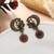Red color oxidised earrings