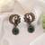 Green color oxidised earrings