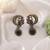 Black color oxidised earrings