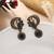 Black color oxidised earrings
