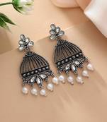 Silver color oxidised earrings