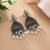 Silver color oxidised earrings