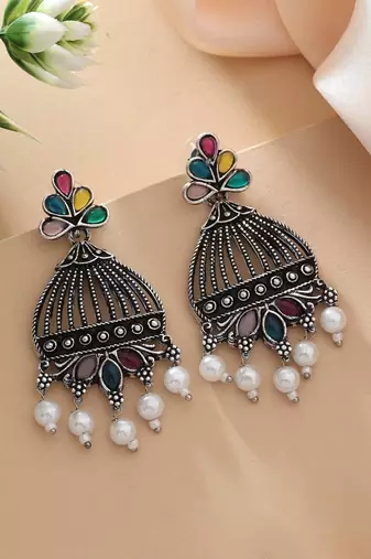 Multi color oxidised earrings