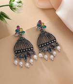 Multi color oxidised earrings