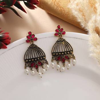 Rani color oxidised earrings 2
