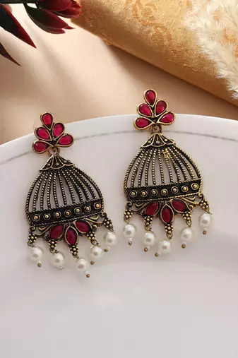 Rani color oxidised earrings