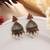 Purple color oxidised earrings