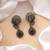 Black color oxidised earrings