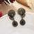 Black color oxidised earrings