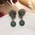 Rama green color oxidised earrings