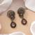 Pink color oxidised earrings