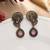 Pink color oxidised earrings