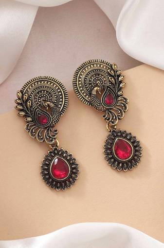Rani color oxidised earrings