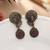 Purple color oxidised earrings