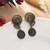 Green color oxidised earrings