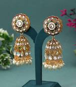 Multi color kundan earrings