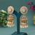 White color kundan earrings