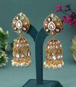 Multi color kundan earrings