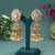 White color kundan earrings